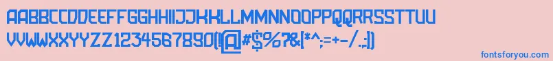 Czcionka AmbossDisplay – niebieskie czcionki na różowym tle