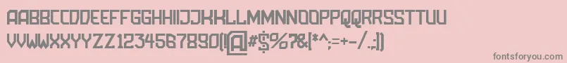 Czcionka AmbossDisplay – szare czcionki na różowym tle