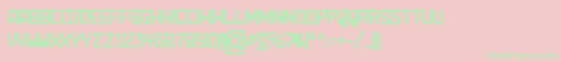 AmbossDisplay Font – Green Fonts on Pink Background