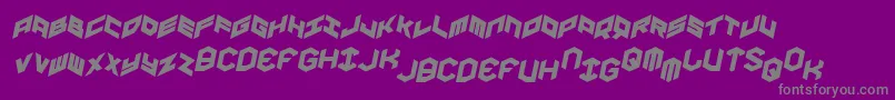 Czcionka Yayusaital – szare czcionki na fioletowym tle