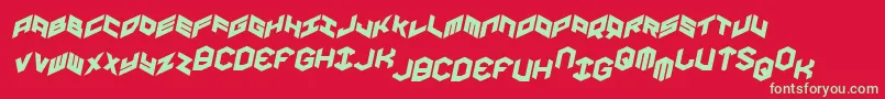 Yayusaital Font – Green Fonts on Red Background