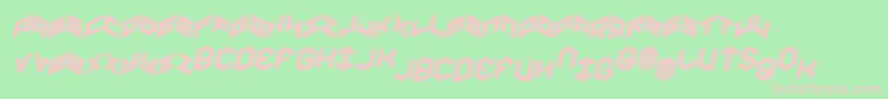 Yayusaital Font – Pink Fonts on Green Background