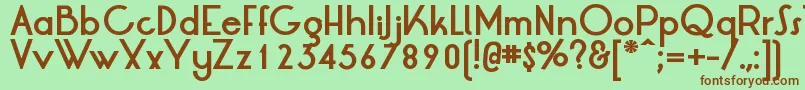 LtOksanaBold Font – Brown Fonts on Green Background