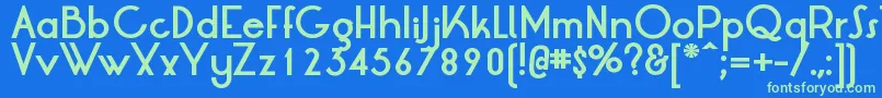 LtOksanaBold Font – Green Fonts on Blue Background