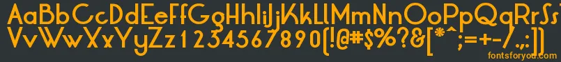 フォントLtOksanaBold – 黒い背景にオレンジの文字