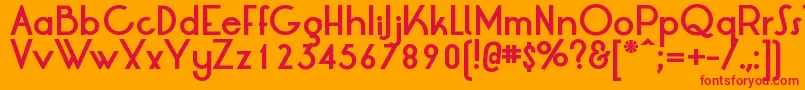LtOksanaBold Font – Red Fonts on Orange Background