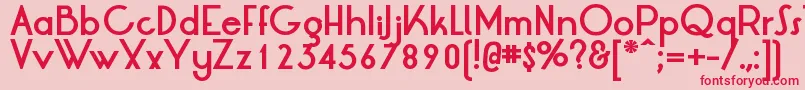 LtOksanaBold Font – Red Fonts on Pink Background