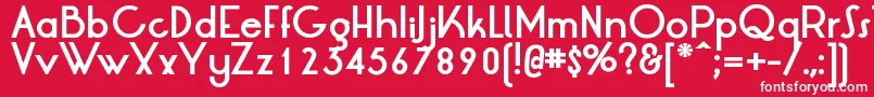 フォントLtOksanaBold – 赤い背景に白い文字