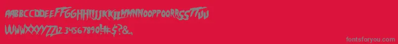 Hoganmania Font – Gray Fonts on Red Background