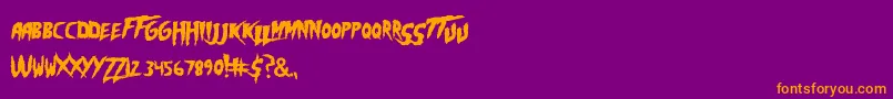 Hoganmania Font – Orange Fonts on Purple Background