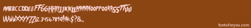 More about Hoganmania Font Hoganmania Font – Pink Fonts on Brown Background