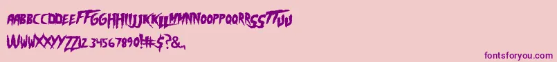 Hoganmania Font – Purple Fonts on Pink Background