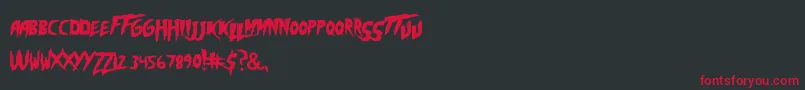 Hoganmania Font – Red Fonts on Black Background