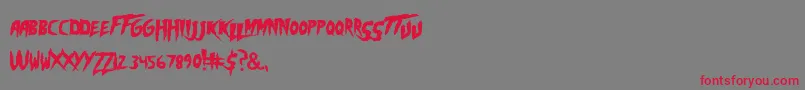 Hoganmania Font – Red Fonts on Gray Background