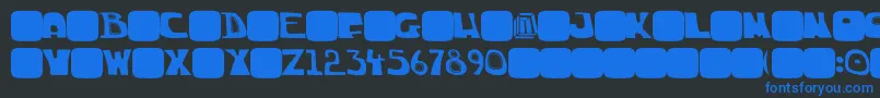 ChuckSkeleton19 Font – Blue Fonts on Black Background