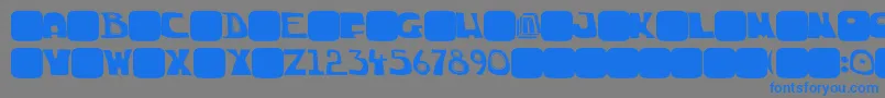 ChuckSkeleton19 Font – Blue Fonts on Gray Background