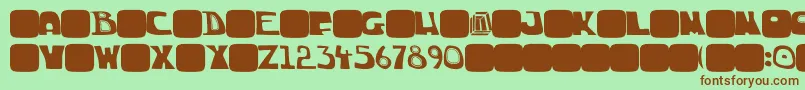 ChuckSkeleton19 Font – Brown Fonts on Green Background