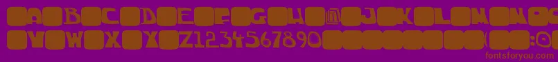 ChuckSkeleton19 Font – Brown Fonts on Purple Background