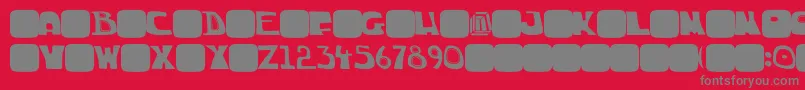 ChuckSkeleton19 Font – Gray Fonts on Red Background