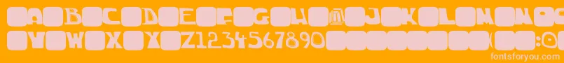 ChuckSkeleton19 Font – Pink Fonts on Orange Background