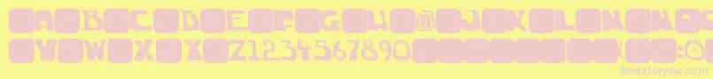 ChuckSkeleton19 Font – Pink Fonts on Yellow Background