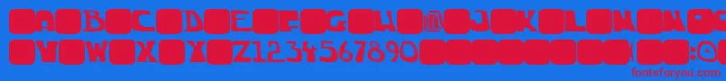 ChuckSkeleton19 Font – Red Fonts on Blue Background