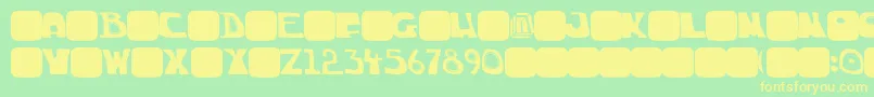 ChuckSkeleton19 Font – Yellow Fonts on Green Background