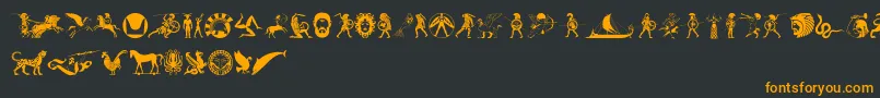 Hoplite Font – Orange Fonts on Black Background
