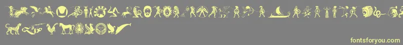 Hoplite Font – Yellow Fonts on Gray Background