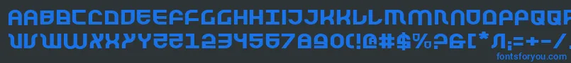 TrekTrooperExpanded Font – Blue Fonts on Black Background