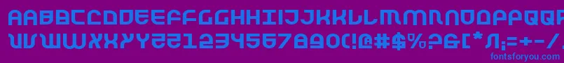 TrekTrooperExpanded Font – Blue Fonts on Purple Background