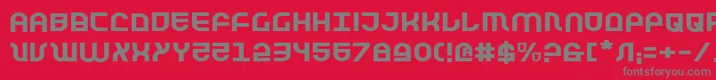 TrekTrooperExpanded-Schriftart – Graue Schriften auf rotem Hintergrund