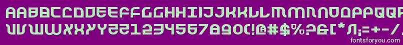 TrekTrooperExpanded Font – Green Fonts on Purple Background