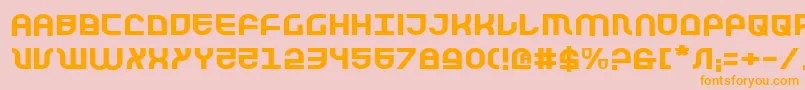 TrekTrooperExpanded Font – Orange Fonts on Pink Background