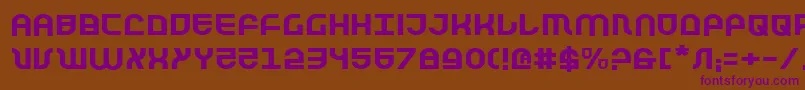 TrekTrooperExpanded Font – Purple Fonts on Brown Background