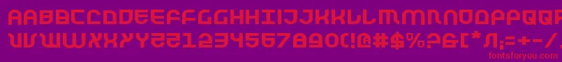 TrekTrooperExpanded Font – Red Fonts on Purple Background