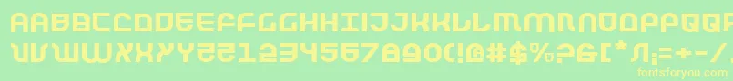 TrekTrooperExpanded Font – Yellow Fonts on Green Background