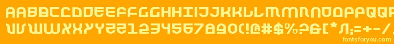 TrekTrooperExpanded Font – Yellow Fonts on Orange Background