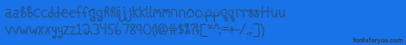 ShipsInTheNightOutline Font – Black Fonts on Blue Background