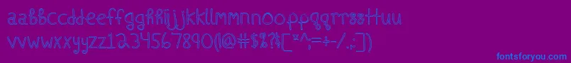 ShipsInTheNightOutline Font – Blue Fonts on Purple Background