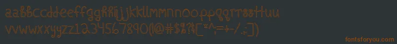 Шрифт ShipsInTheNightOutline – коричневые шрифты на чёрном фоне