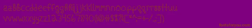 ShipsInTheNightOutline Font – Brown Fonts on Purple Background