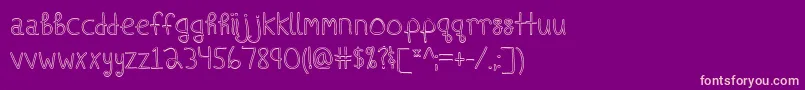 ShipsInTheNightOutline Font – Pink Fonts on Purple Background