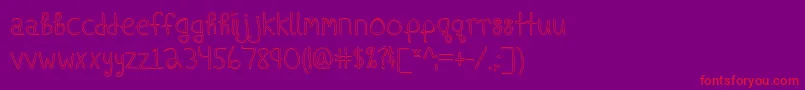 ShipsInTheNightOutline Font – Red Fonts on Purple Background