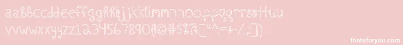 ShipsInTheNightOutline-fontti – valkoiset fontit vaaleanpunaisella taustalla