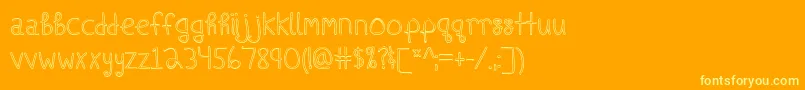 ShipsInTheNightOutline Font – Yellow Fonts on Orange Background