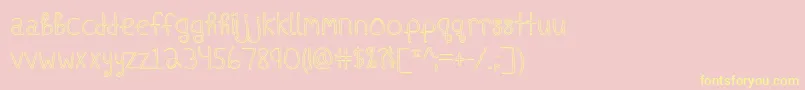 ShipsInTheNightOutline-Schriftart – Gelbe Schriften auf rosa Hintergrund