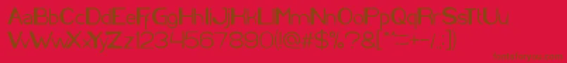 CartoonCharacter Font – Brown Fonts on Red Background