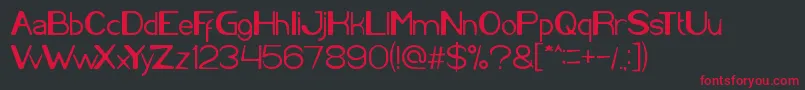 CartoonCharacter Font – Red Fonts on Black Background