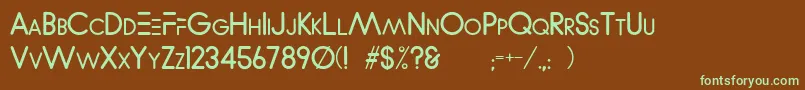 Wv Font – Green Fonts on Brown Background